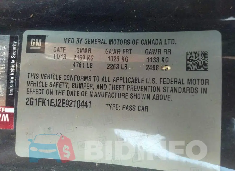 2G1FK1EJ2E9210441 Photo# 9