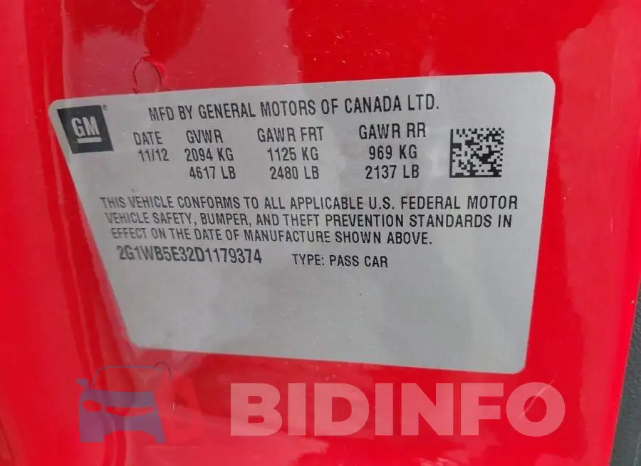 2G1WB5E32D1179374 Photo# 9
