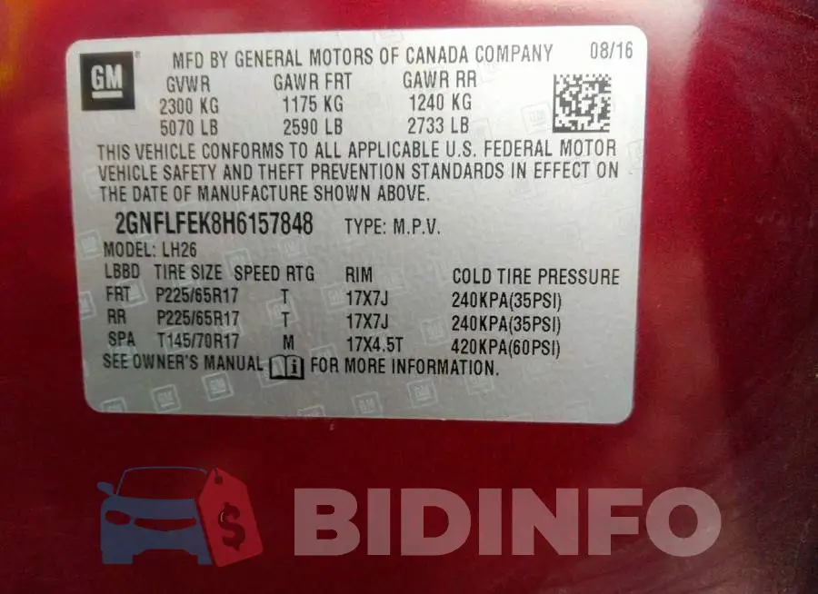 2GNFLFEK8H6157848 Photo# 9