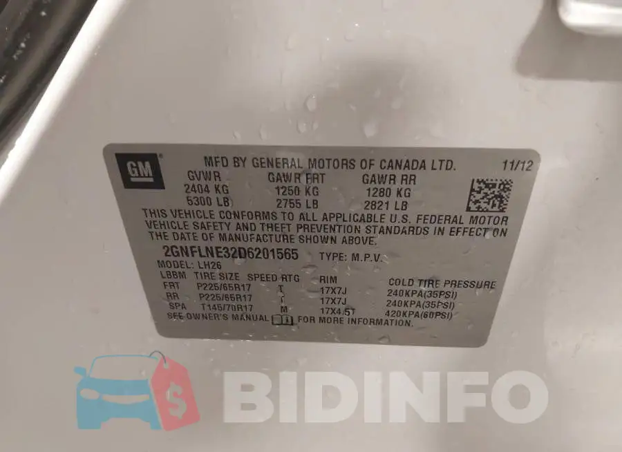 2GNFLNE32D6201565 Photo# 9