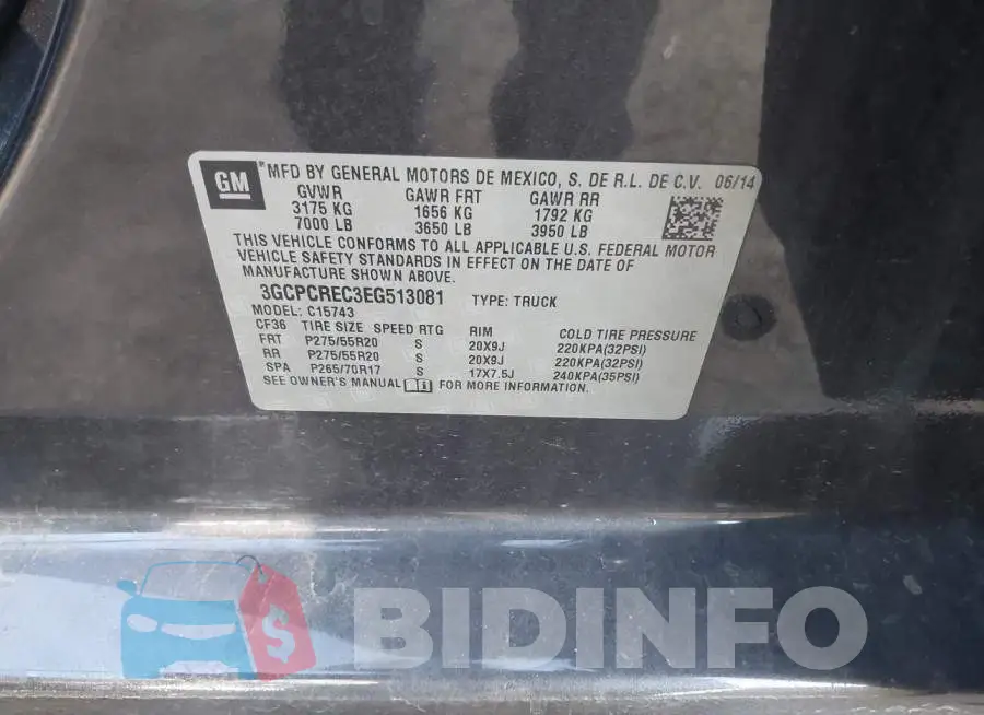 3GCPCREC3EG513081 Photo# 9