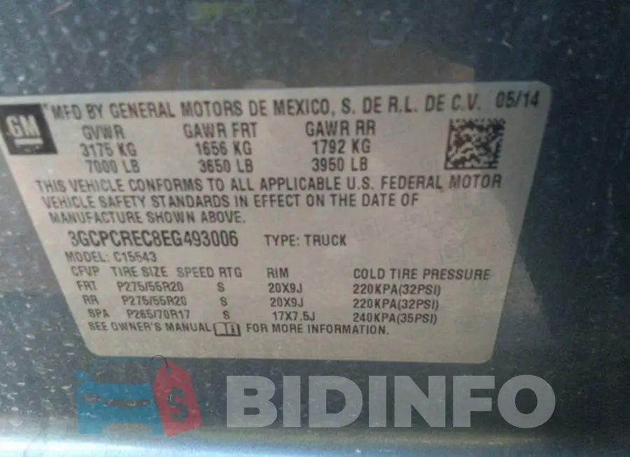 3GCPCREC8EG493006 Photo# 9