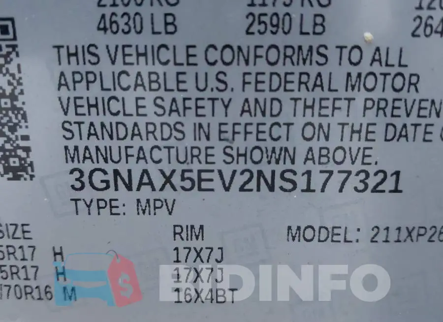 3GNAX5EV2NS177321 Photo# 9