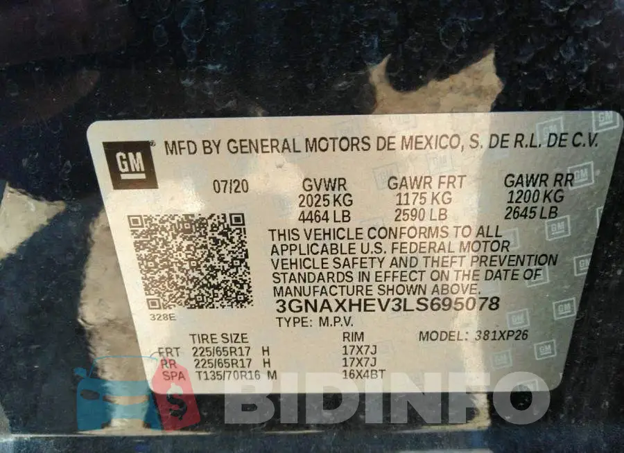 3GNAXHEV3LS695078 Photo# 9