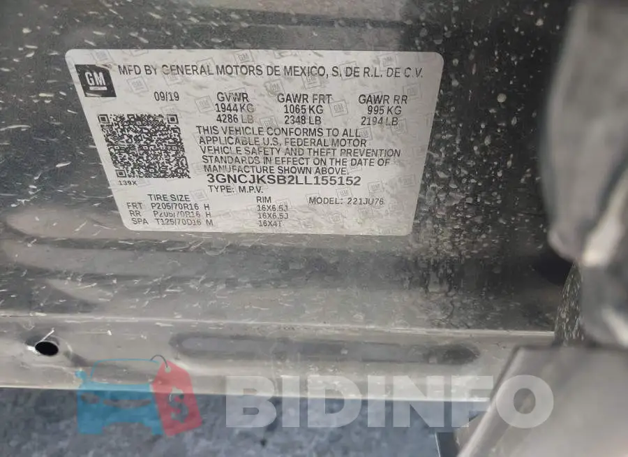 3GNCJKSB2LL155152 Photo# 9