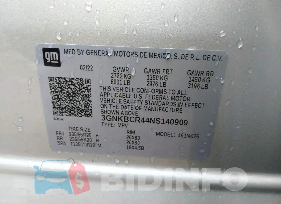 3GNKBCR44NS140909 Photo# 9