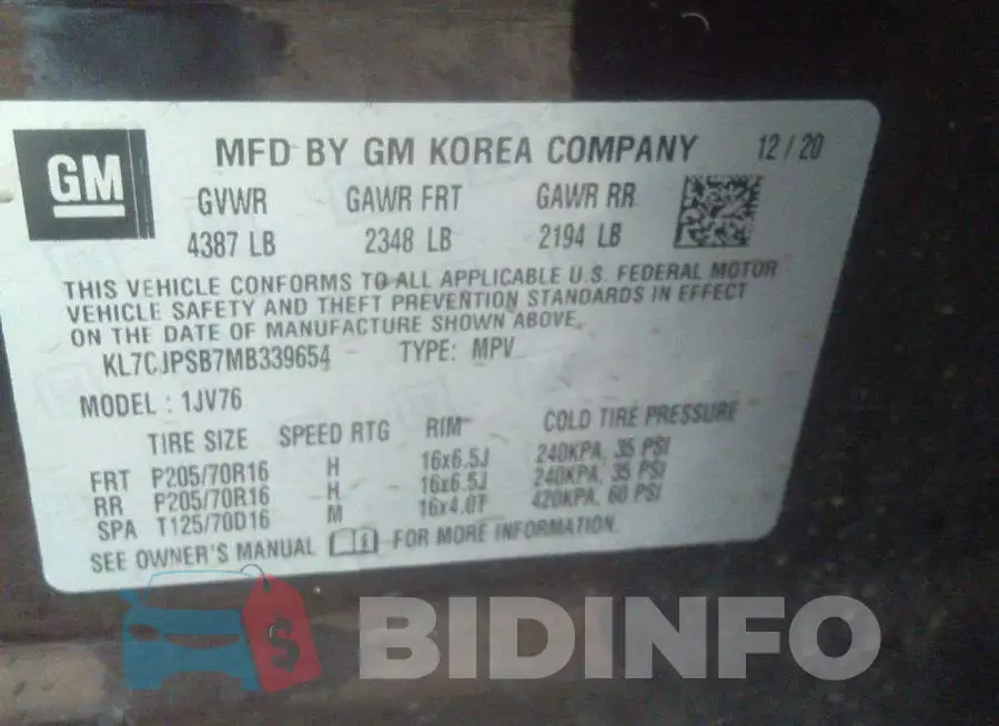 KL7CJPSB7MB339654 Photo# 9