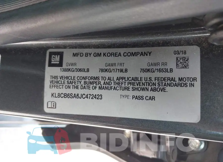 KL8CB6SA6JC472423 Photo# 9