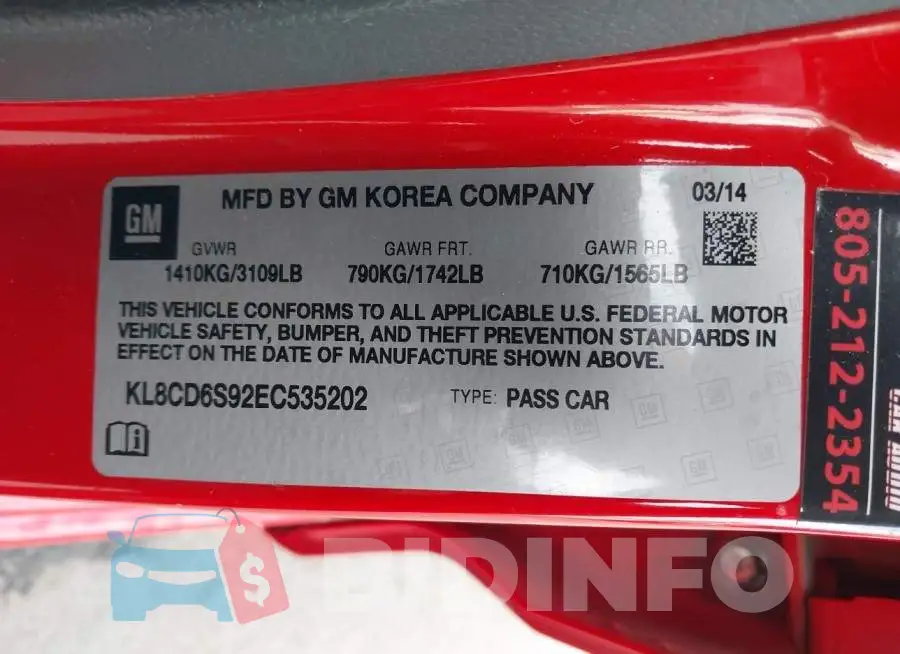 KL8CD6S92EC535202 Photo# 9