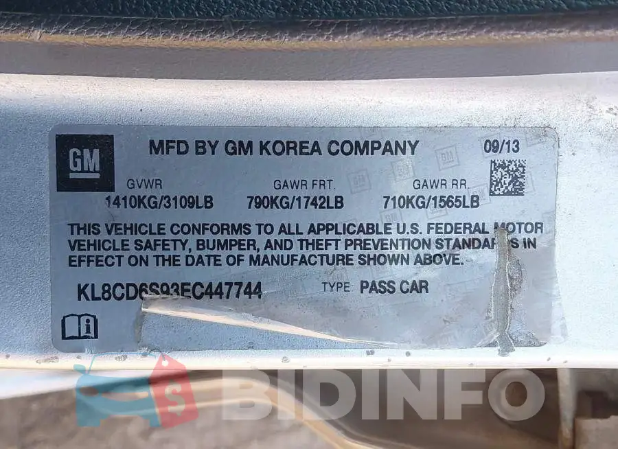 KL8CD6S93EC447744 Photo# 9