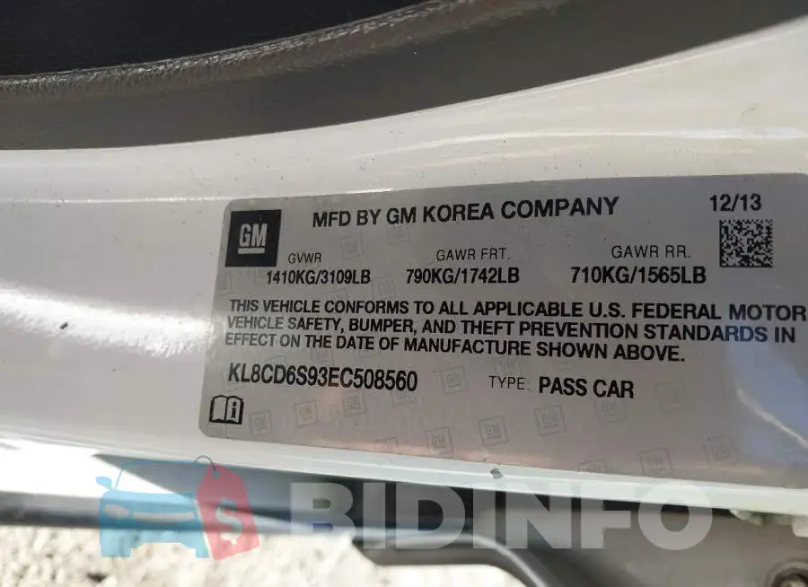 KL8CD6S93EC508560 Photo# 9