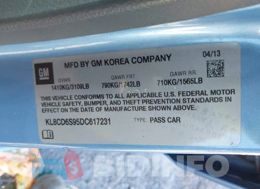 KL8CD6S95DC617231 Photo# 9