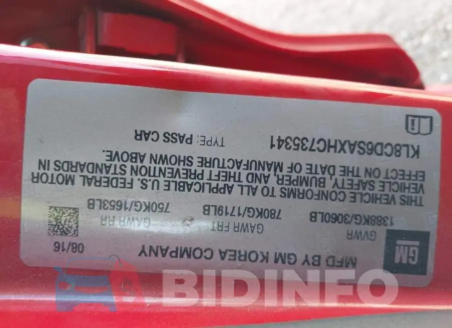 KL8CD6SAXHC735341 Photo# 9
