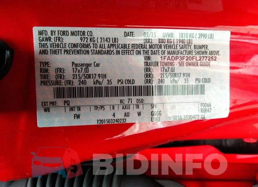 1FADP3F20FL277252 Photo# 9