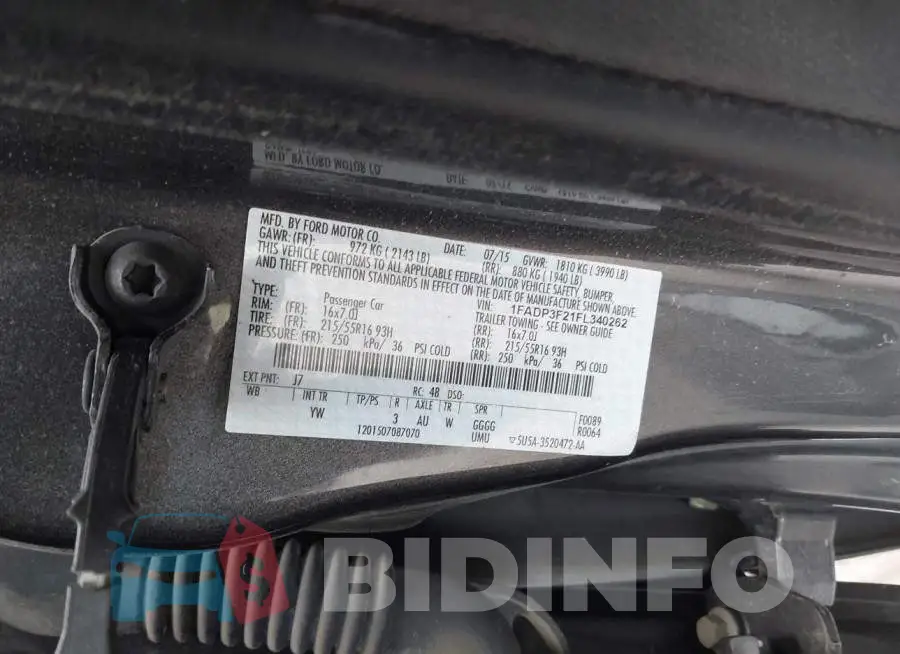 1FADP3F21FL340262 Photo# 9