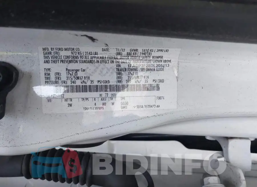 1FADP3F28DL205213 Photo# 9