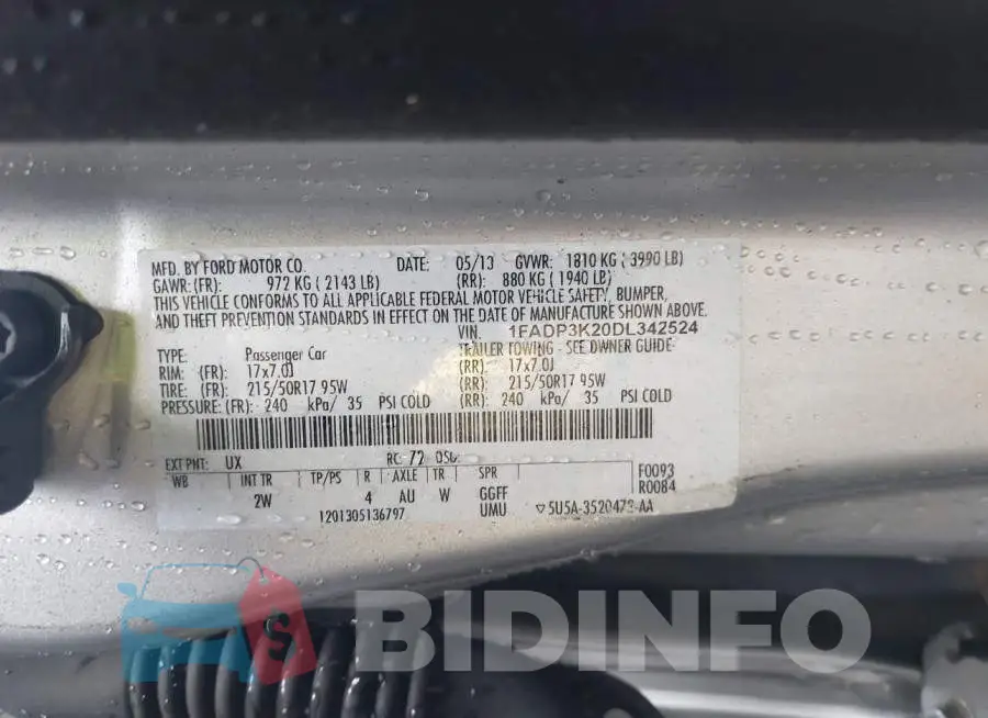 1FADP3K20DL342524 Photo# 9