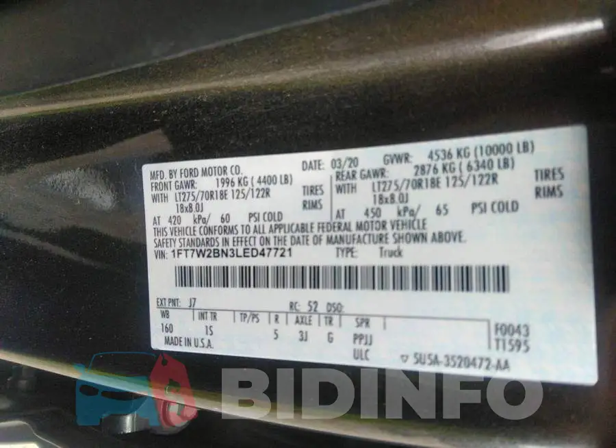 1FT7W2BN3LED47721 Photo# 9
