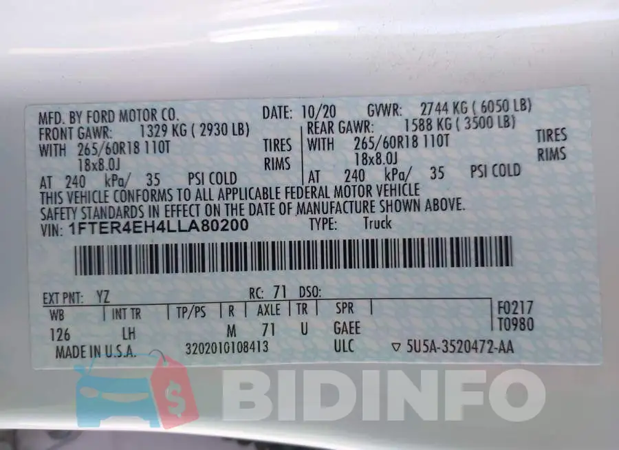 1FTER4EH4LLA80200 Photo# 9