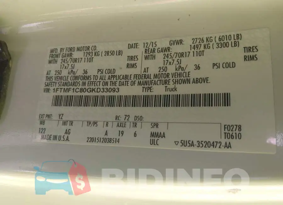 1FTMF1C80GKD33093 Photo# 9