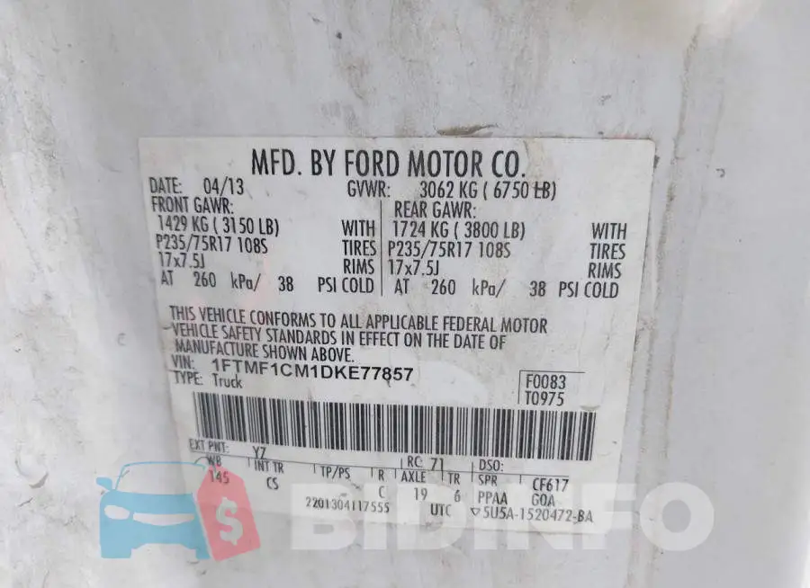 1FTMF1CM1DKE77857 Photo# 9