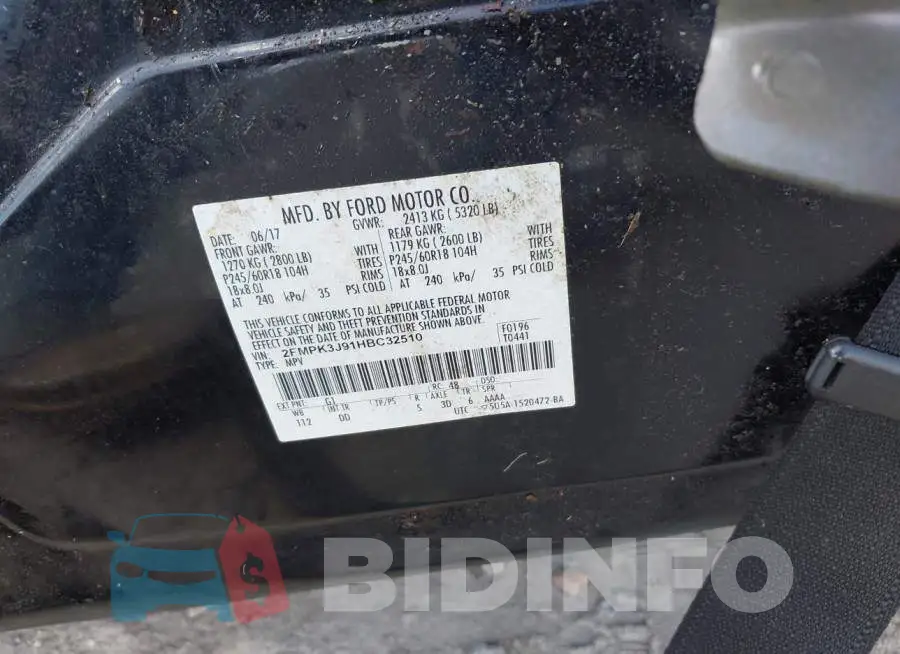 2FMPK3J91HBC32510 Photo# 9