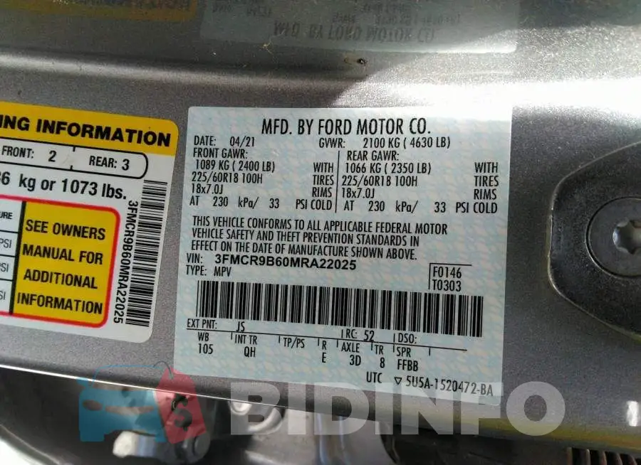 3FMCR9B60MRA22025 Photo# 9