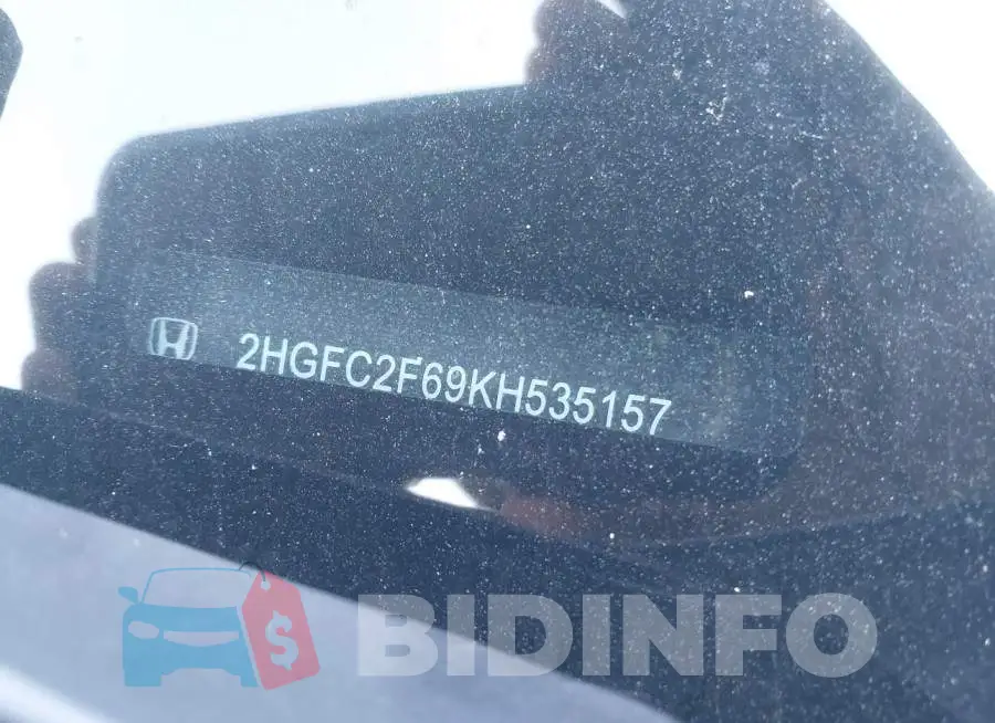 2HGFC2F69KH535157 Photo# 9