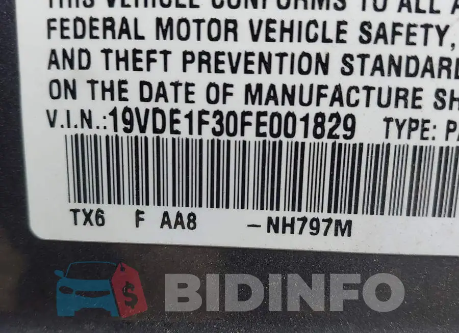 19VDE1F30FE001829 Photo# 9
