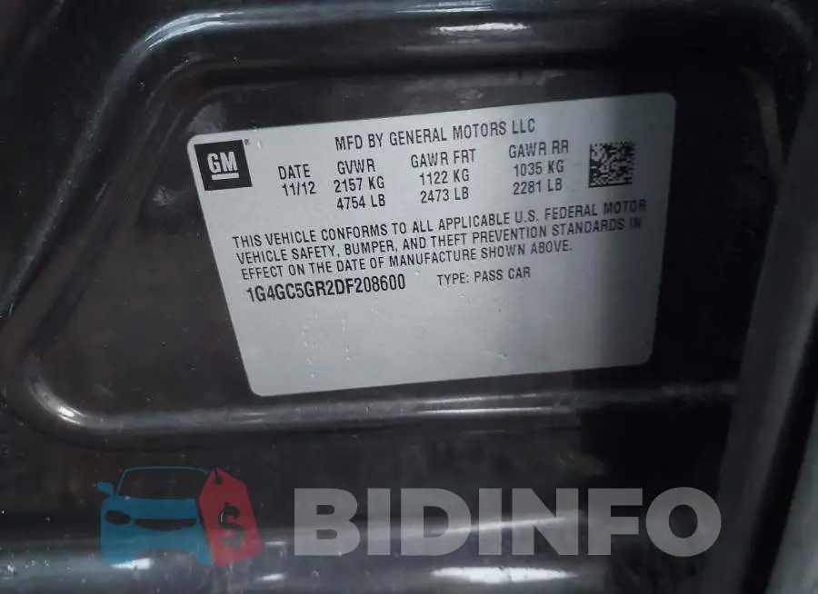 1G4GC5GR2DF208600 Photo# 9