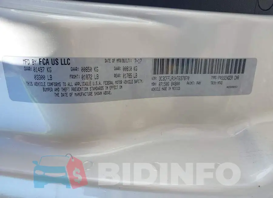 3C3CFFLR1HT697870 Photo# 9