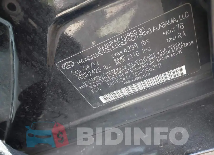 5NPEC4AC3DH596212 Photo# 9