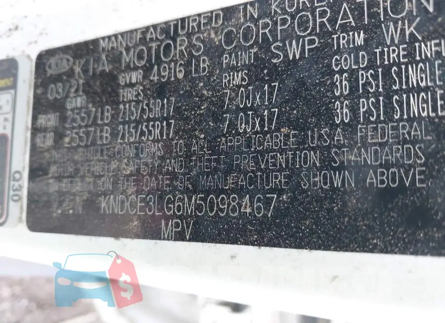 KNDCE3LG6M5098467 Photo# 9