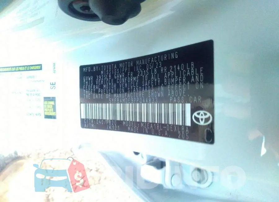 5YFB4MDE9PP044833 Photo# 9