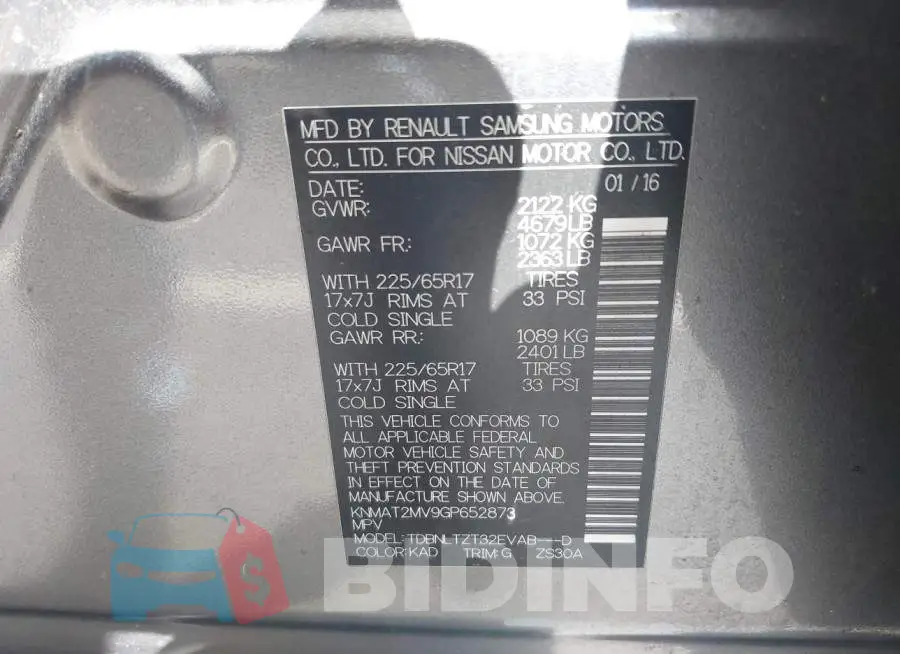 KNMAT2MV9GP652873 Photo# 9