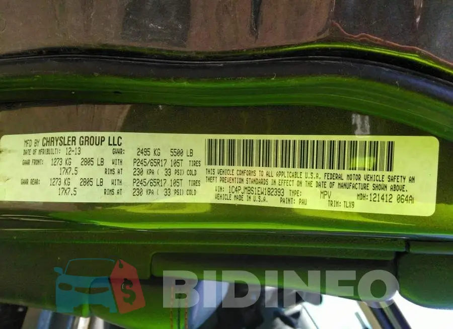 1C4PJMBS1EW182393 Photo# 9