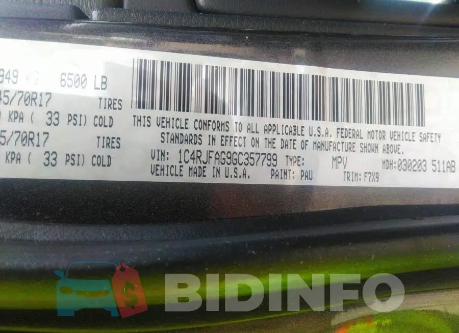 1C4RJFAG9GC357799 Photo# 9