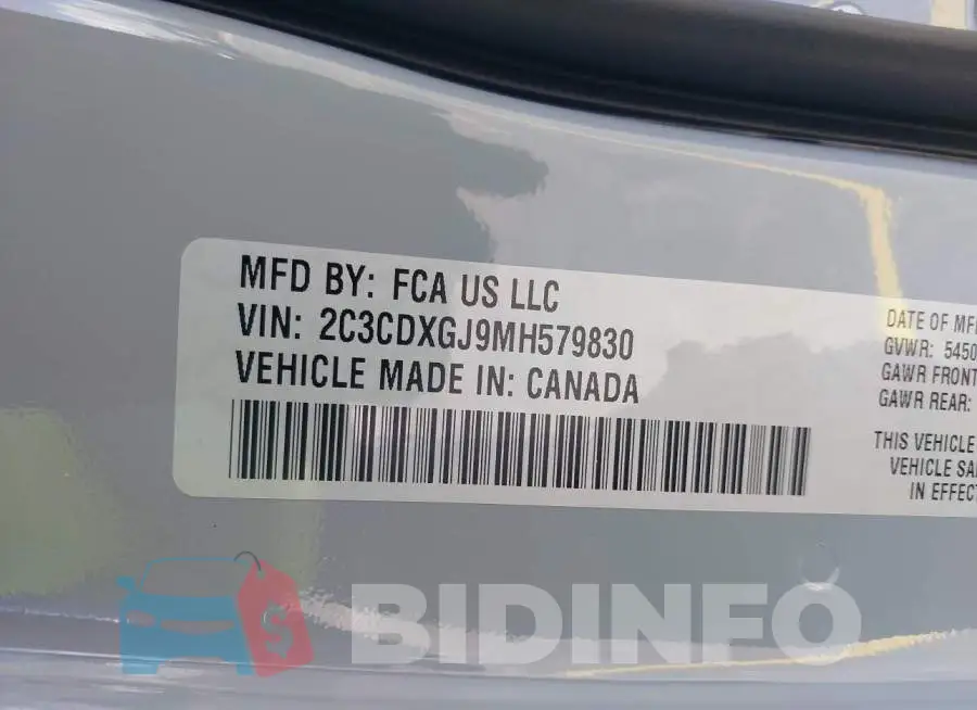 2C3CDXGJ9MH579830 Photo# 9