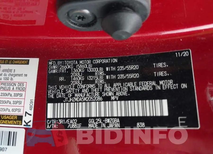 JTJHZMDA5M2052086 Photo# 9