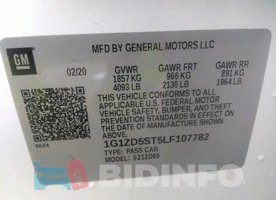 1G1ZD5ST5LF107782 Photo# 9