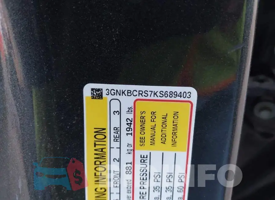 3GNKBCRS7KS689403 Photo# 9