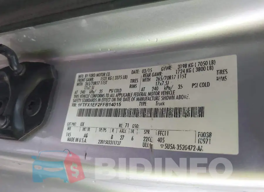 1FTFX1EF2FFB14015 Photo# 9