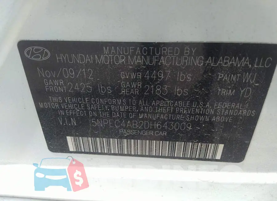 5NPEC4AB2DH643009 Photo# 9