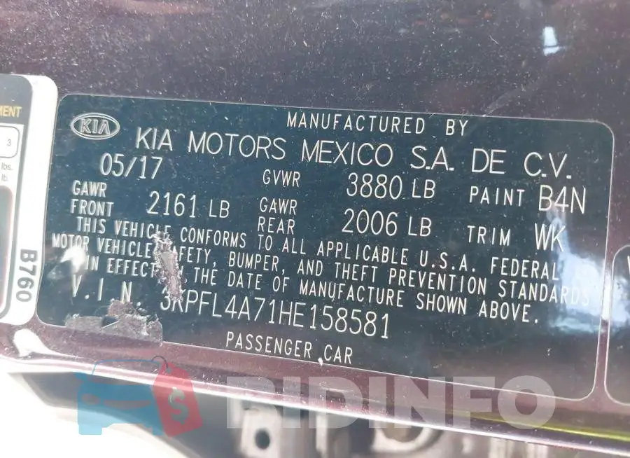 3KPFL4A71HE158581 Photo# 9