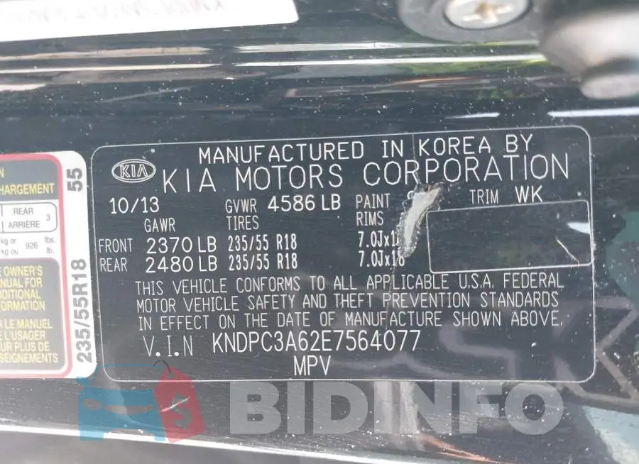 KNDPC3A62E7564077 Photo# 9