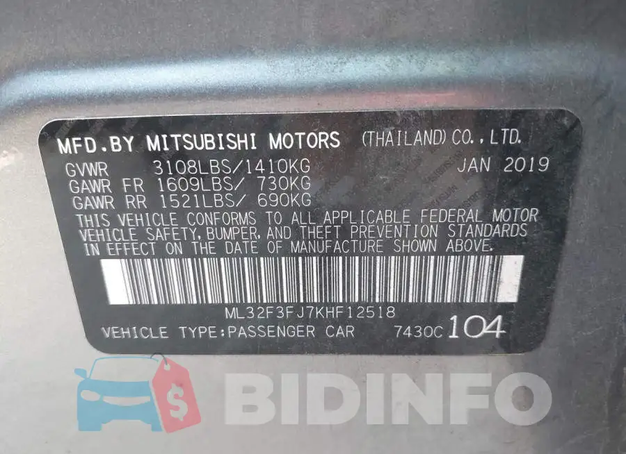 ML32F3FJ7KHF12518 Photo# 9
