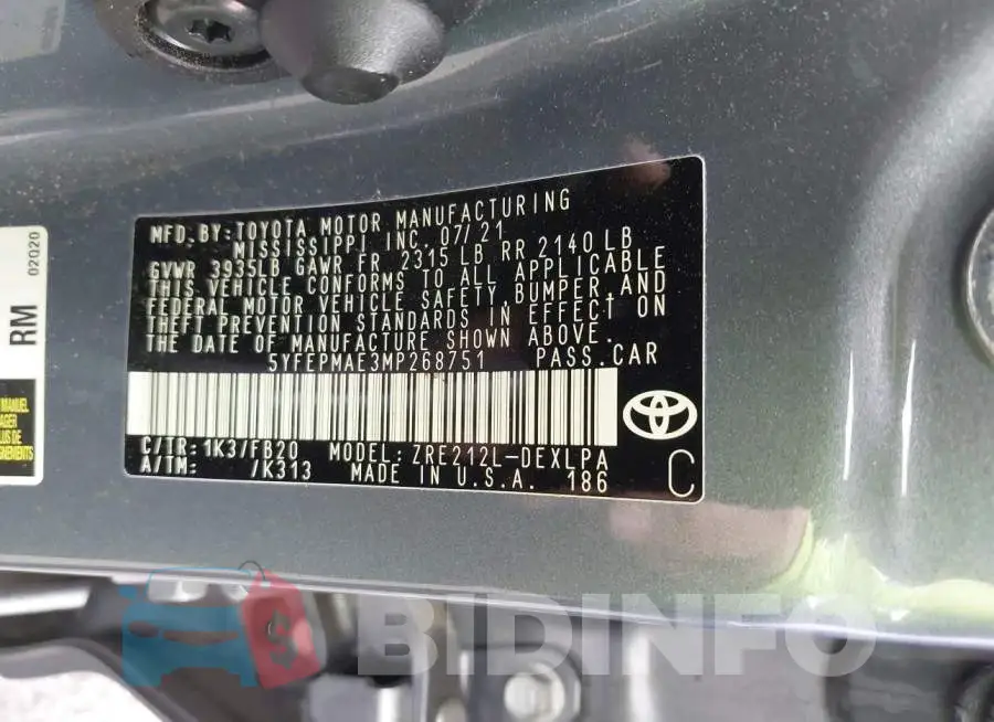 5YFEPMAE3MP268751 Photo# 9