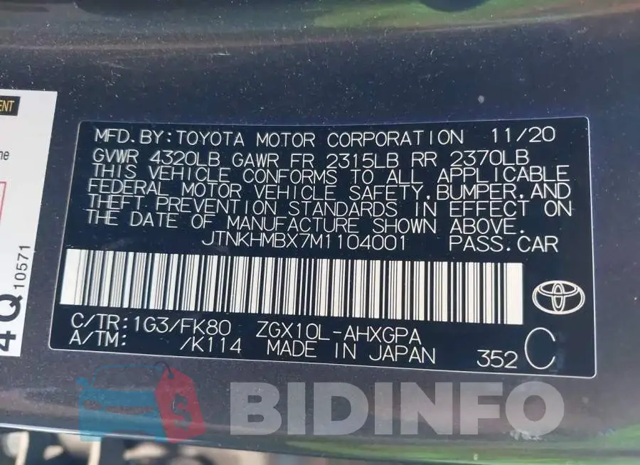 JTNKHMBX7M1104001 Photo# 9
