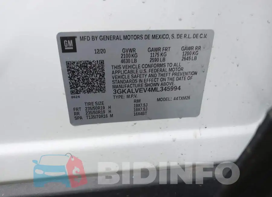 3GKALVEV4ML345994 Photo# 9