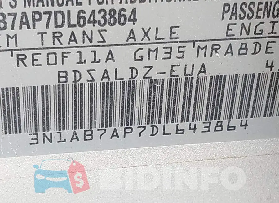 3N1AB7AP7DL643864 Photo# 9